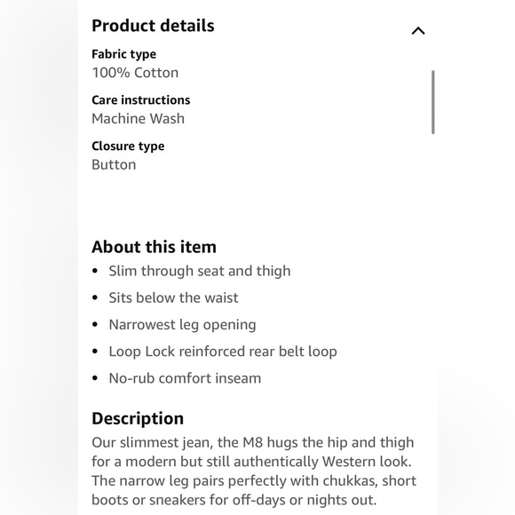 ARIAT Mens M8 Modern Kelton Slim Leg Jean - Picture 5 of 7